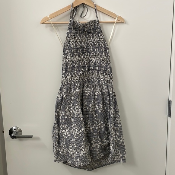 Gingham & floral Zara halter dress - Picture 2 of 12